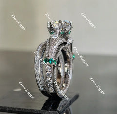 Doveggs pave moissanite/lab grown diamond wedding band (one piece of wedding band only)-2.3mm band width