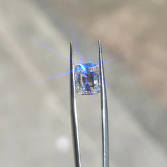 Doveggs 1ct-5ct Square/Elongated Pixel Cut loose moissanite/colored gem stone