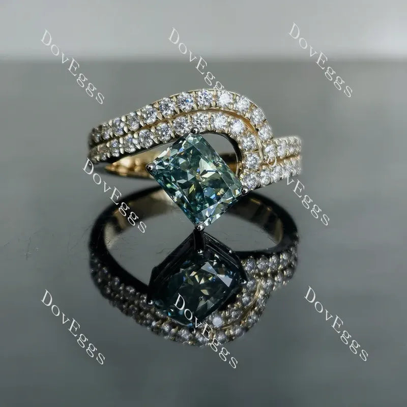Blue By You curved pave engagement ring only semi-mount only(Exclusively to DovEggs Stones)