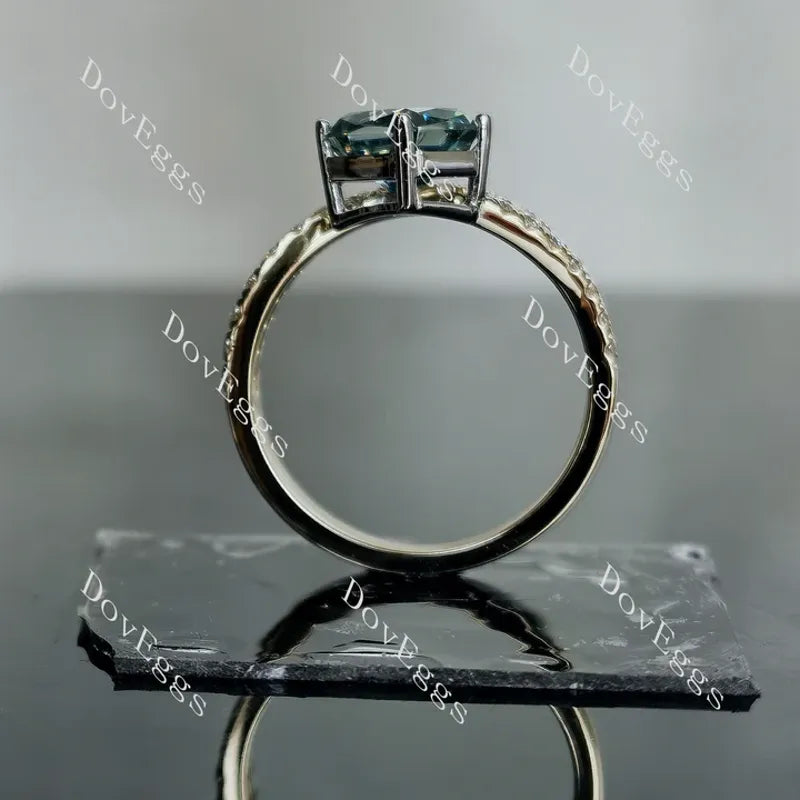 Blue By You curved pave engagement ring only semi-mount only(Exclusively to DovEggs Stones)