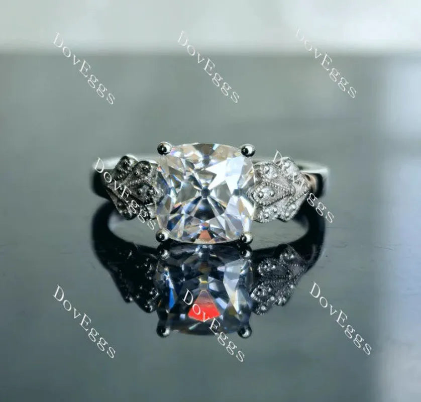 DoveEggs art deco engagement ring only semi-mount only(Exclusively to DovEggs Stones)