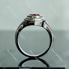 DovEggs solitaire bezel engagement ring semi-mount only(Exclusively to DovEggs Stones)