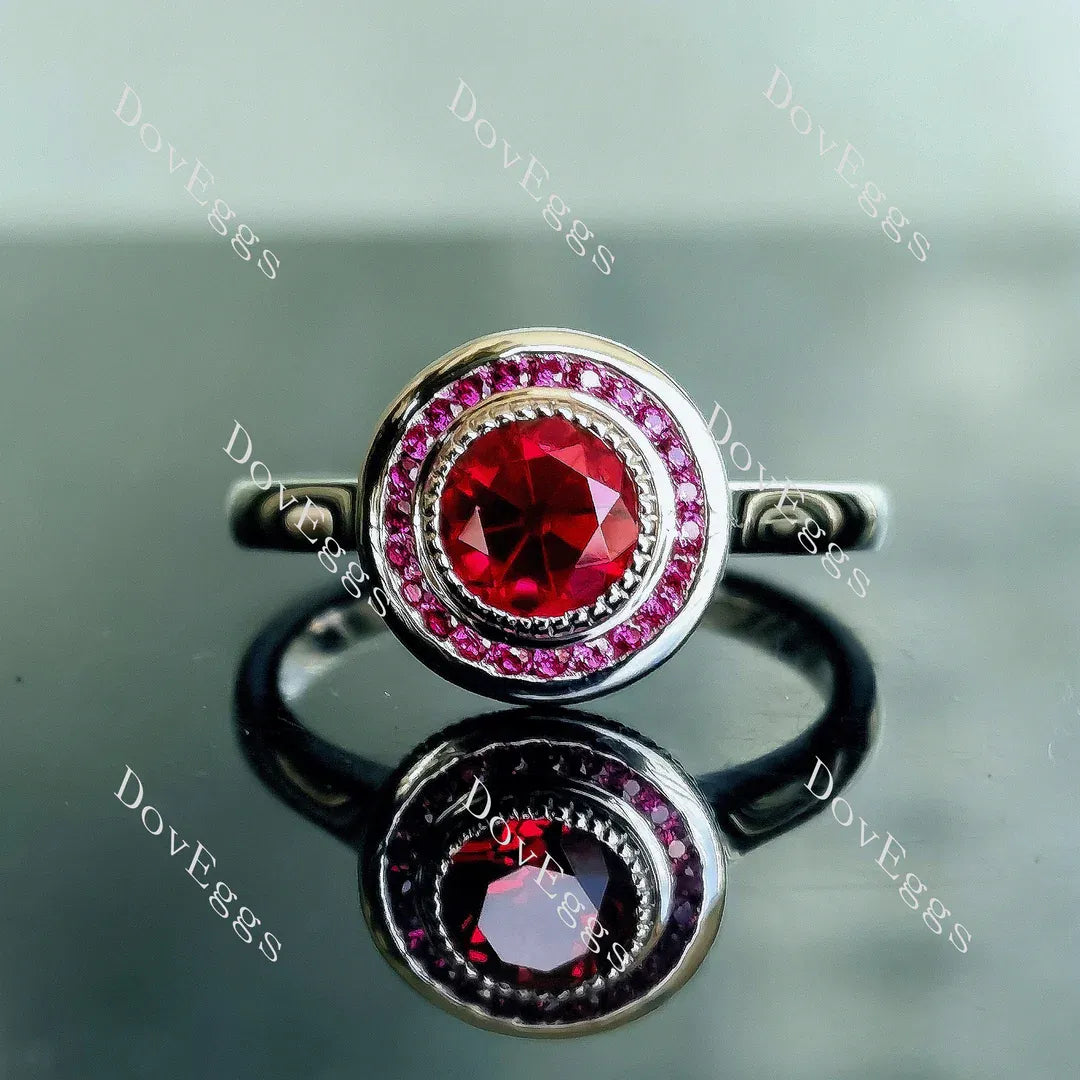 DovEggs bezel channel set engagement ring semi-mount only(Exclusively to DovEggs Stones)