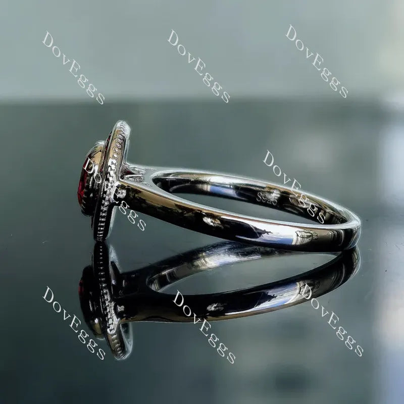 DovEggs bezel channel set engagement ring semi-mount only(Exclusively to DovEggs Stones)