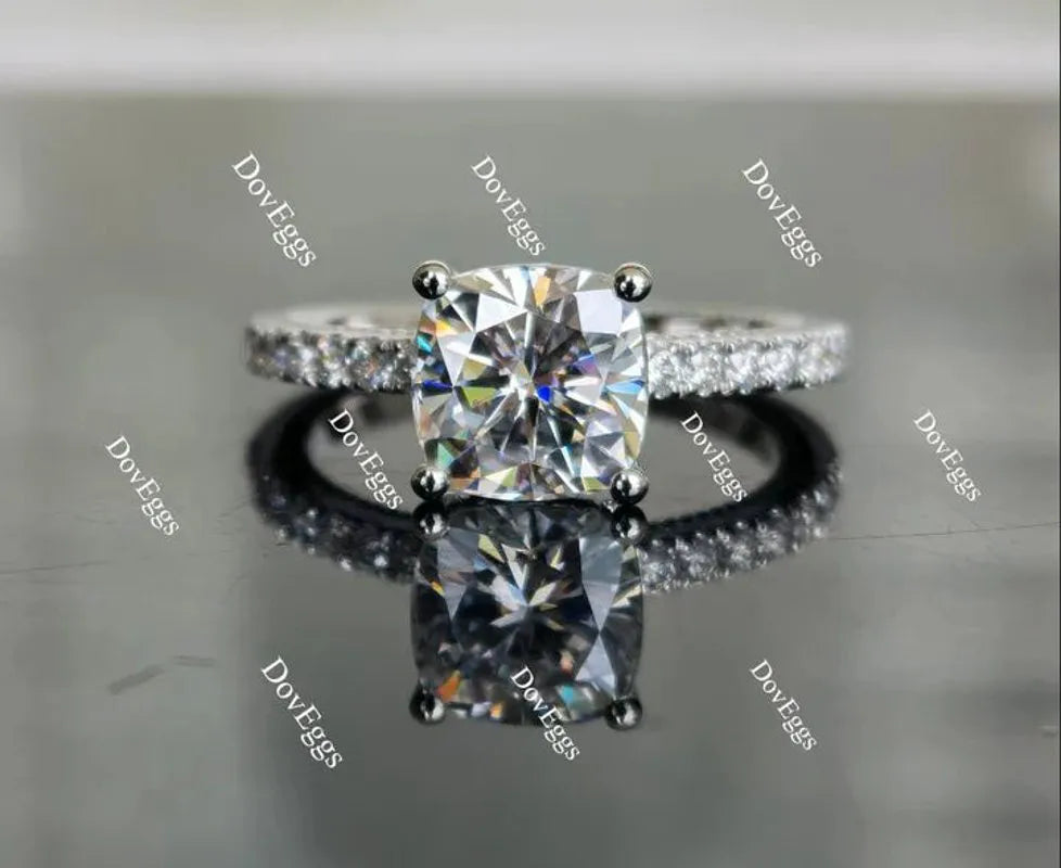 DovEggs pave engagement ring only semi-mount only(Exclusively to DovEggs Stones)