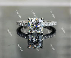 DovEggs pave engagement ring only semi-mount only(Exclusively to DovEggs Stones)