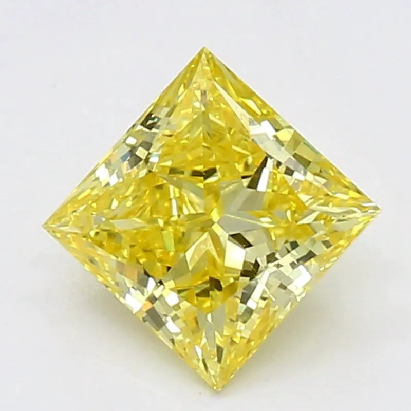 DovEggs 0.690ct Princess F.V.Yellow VS2-LAB GROWN DIAMOND-LSJ05D7