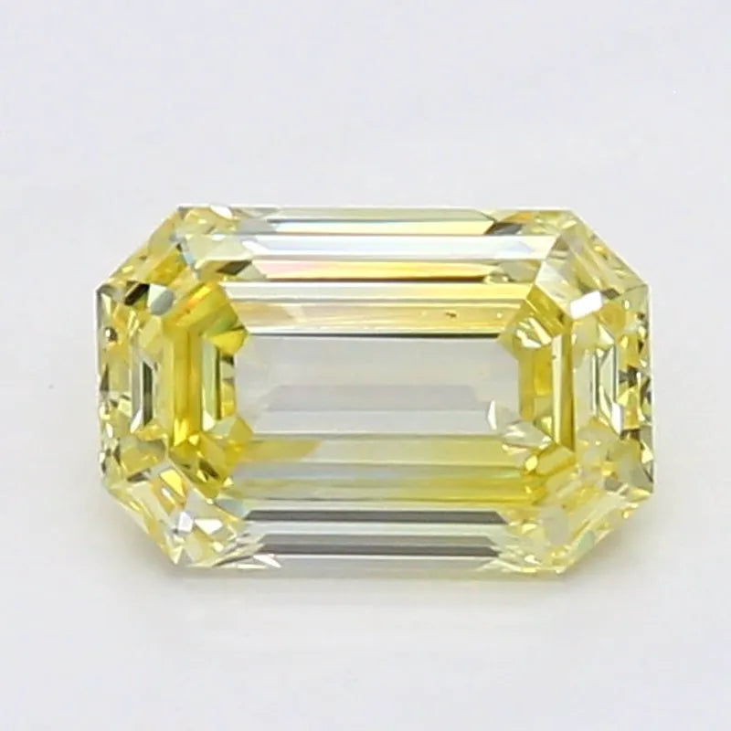 DovEggs 0.490ct Emerald F.V.Yellow VS1-LAB GROWN DIAMOND-LSJ02A14