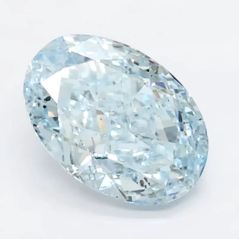 DovEggs 1.000ct Oval Blue SI2-LAB GROWN DIAMOND-LGS411179