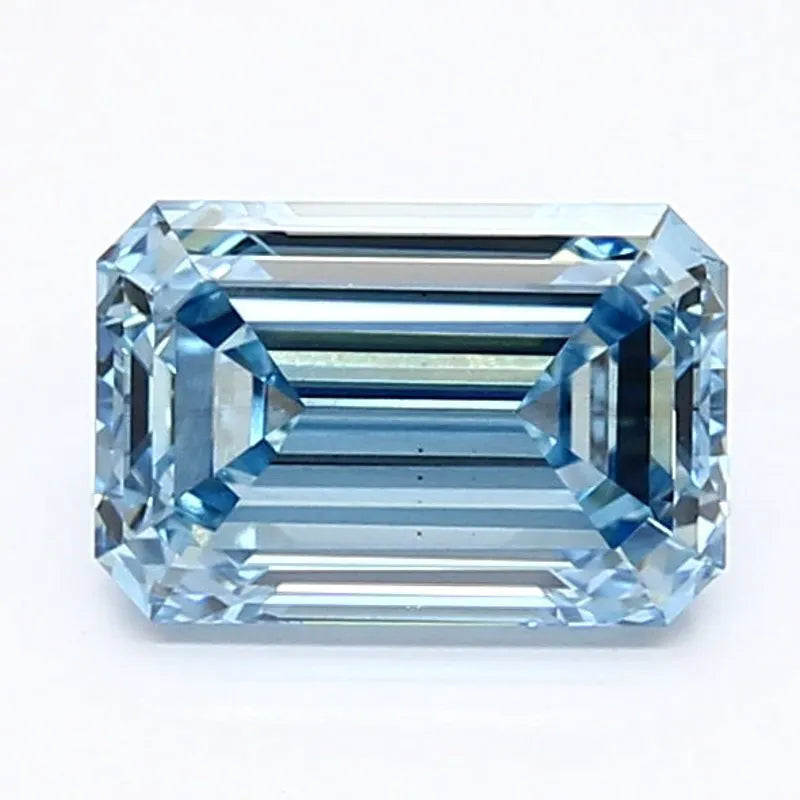 DovEggs 1.230ct Emerald F.V.Blue VS2-LAB GROWN DIAMOND-LET102D12