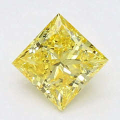 DovEggs 0.720ct Princess F.V.Yellow VS1-LAB GROWN DIAMOND-LSJ03D3