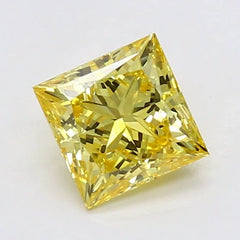 DovEggs 0.620ct Princess F.V.Yellow VS1-LAB GROWN DIAMOND-LSJ02F11
