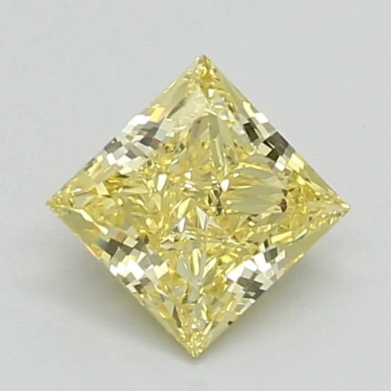 DovEggs 0.630ct Princess F.V.Yellow VVS2-LAB GROWN DIAMOND-LSJ02C11