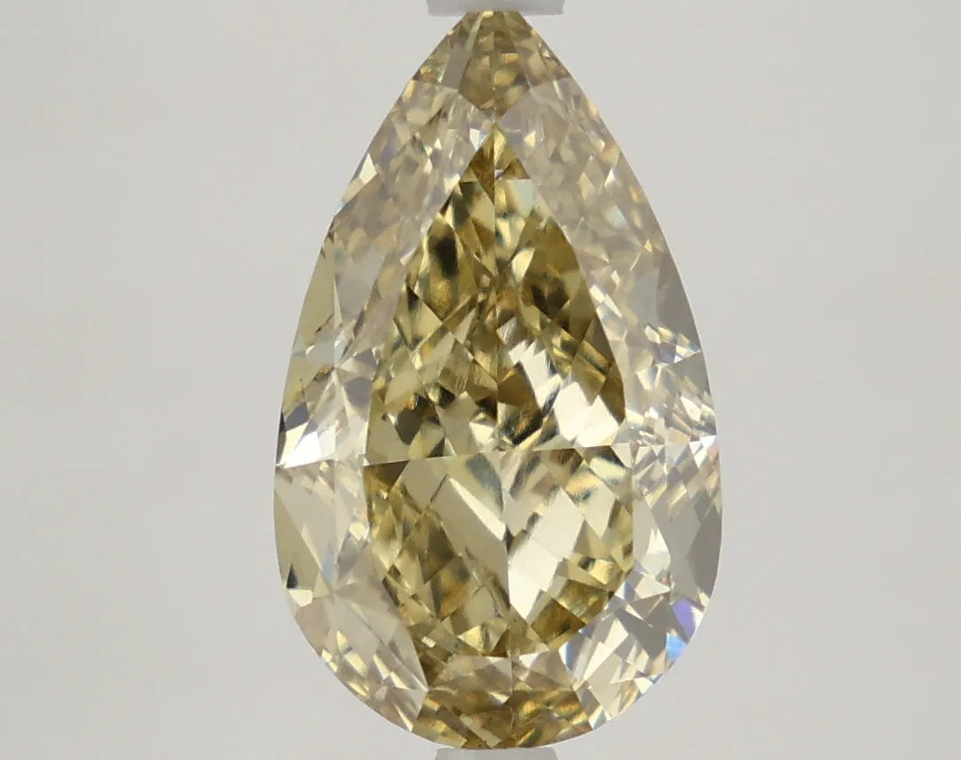 DovEggs 4.190ct Pear F.V.Yellow VS1-LAB GROWN DIAMOND-LKJ04A16