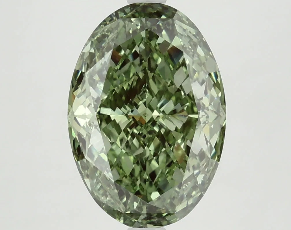 DovEggs 4.220ct Oval Step F.V.Green VS1-LAB GROWN DIAMOND-LFE91A17