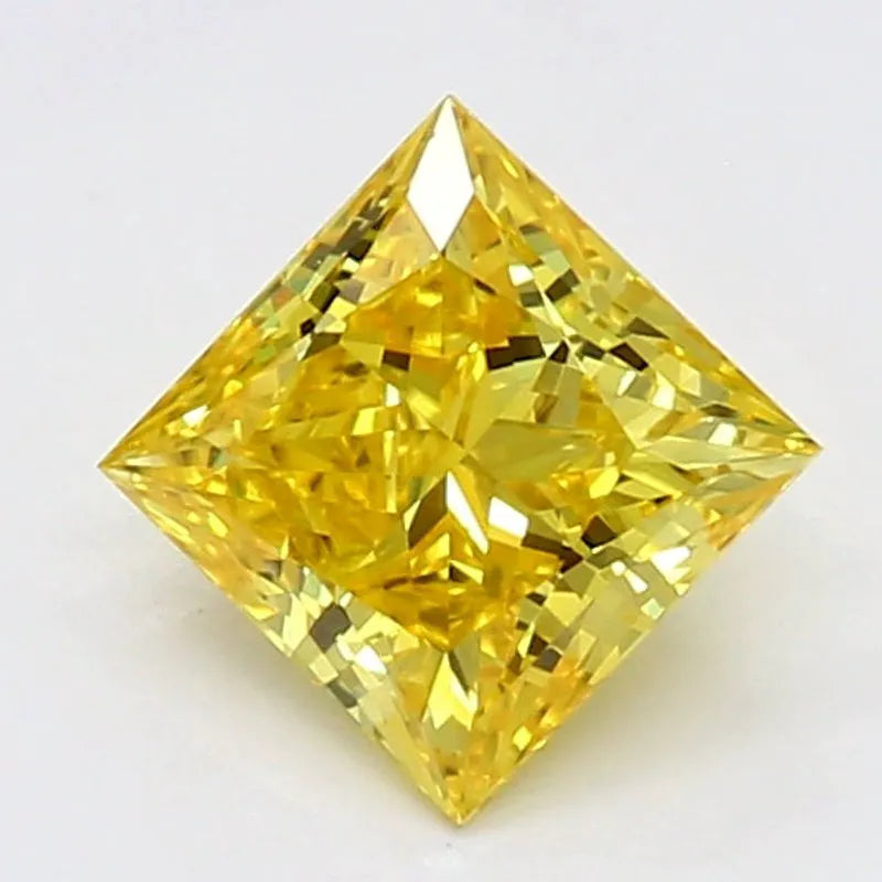 DovEggs 0.670ct Princess F.V.Yellow VVS2-LAB GROWN DIAMOND-LSJ03F5