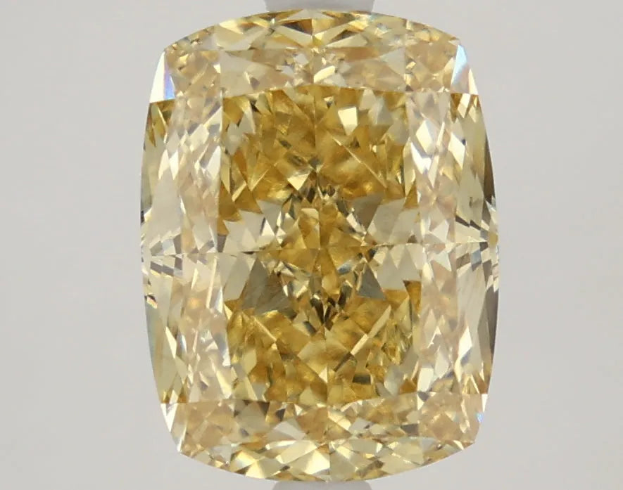 DovEggs 4.190ct Cushion F.I.Yellow VS1-LAB GROWN DIAMOND-LKJ03A2