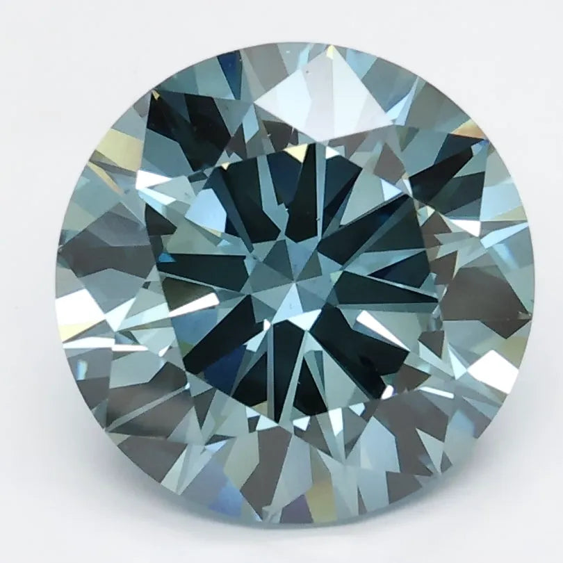 DovEggs 3.190ct Round Blue VS2-LAB GROWN DIAMOND-LGS410535