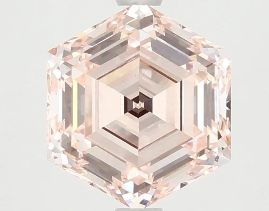 DovEggs 3.060ct Hexagon F.I.Pink VS1-LAB GROWN DIAMOND-LFE94A17