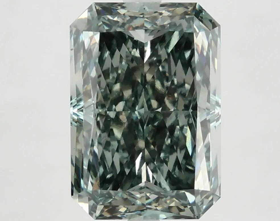 DovEggs 5.470ct Radiant F.V.Bl.Green VS1-LAB GROWN DIAMOND-LKJ05A20