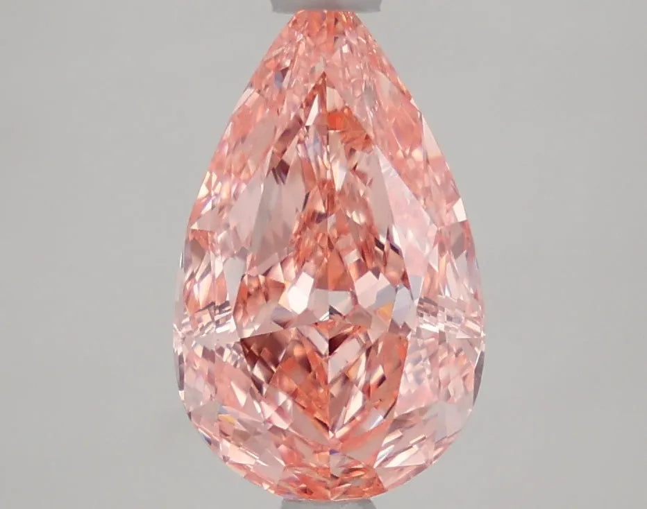 DovEggs 2.390ct Pear F.V.Orangy Pink VVS2-LAB GROWN DIAMOND-LFE75A47