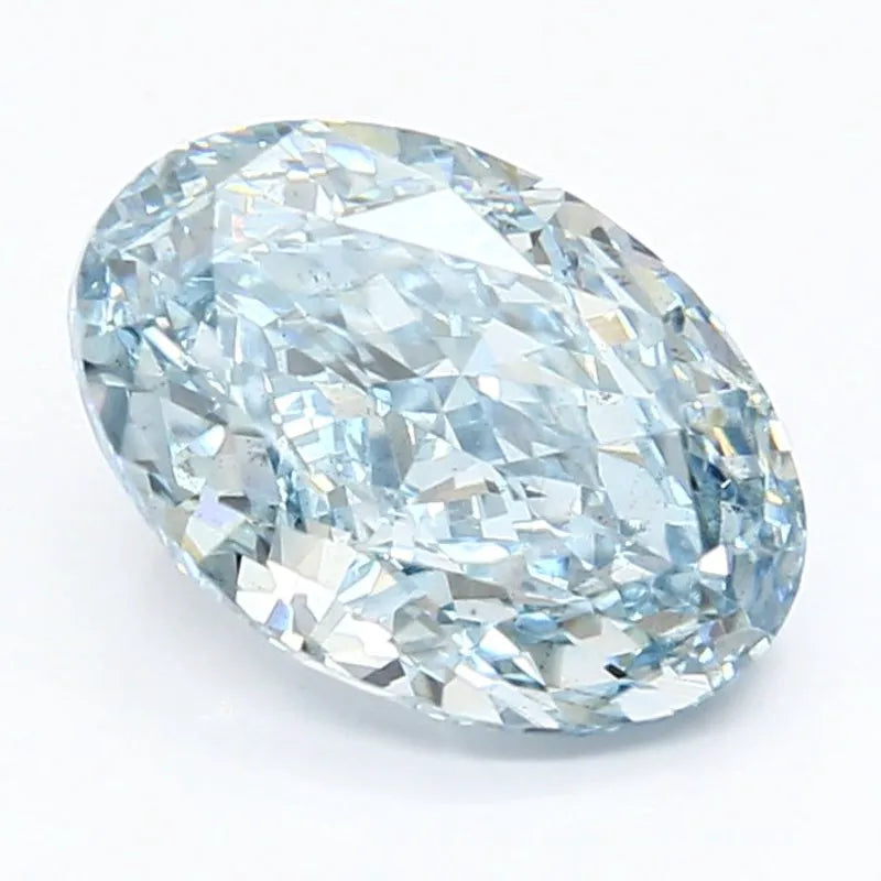 DovEggs 3.100ct Oval F.V.Blue SI1-LAB GROWN DIAMOND-LET104A1