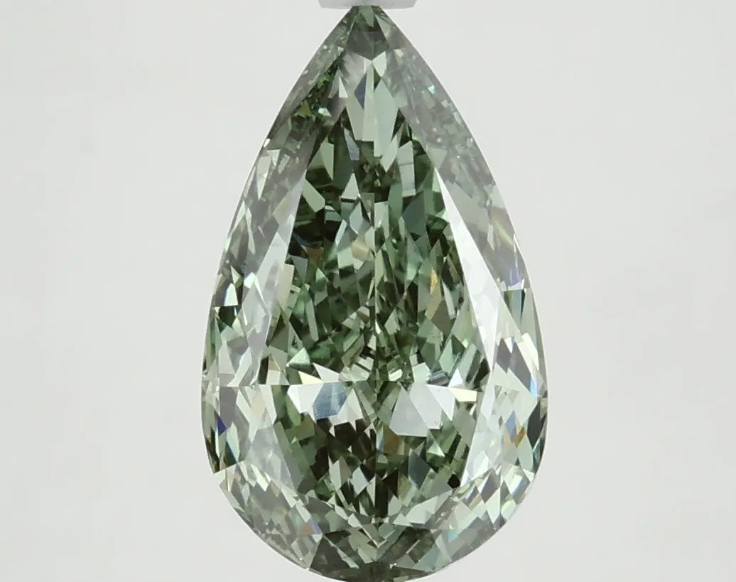DovEggs 3.100ct Pear F.V.Green VS1-LAB GROWN DIAMOND-LKG05A3