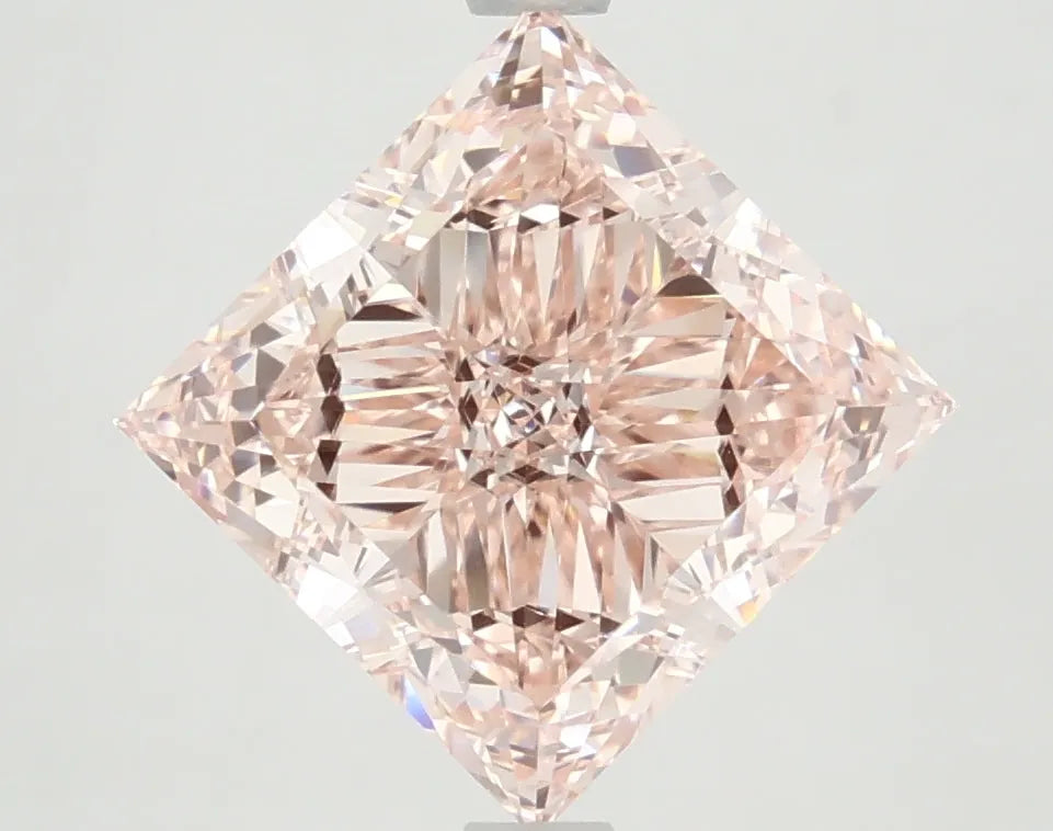 DovEggs 3.910ct Princess F.I.Pink VVS2-LAB GROWN DIAMOND-LFE86A20
