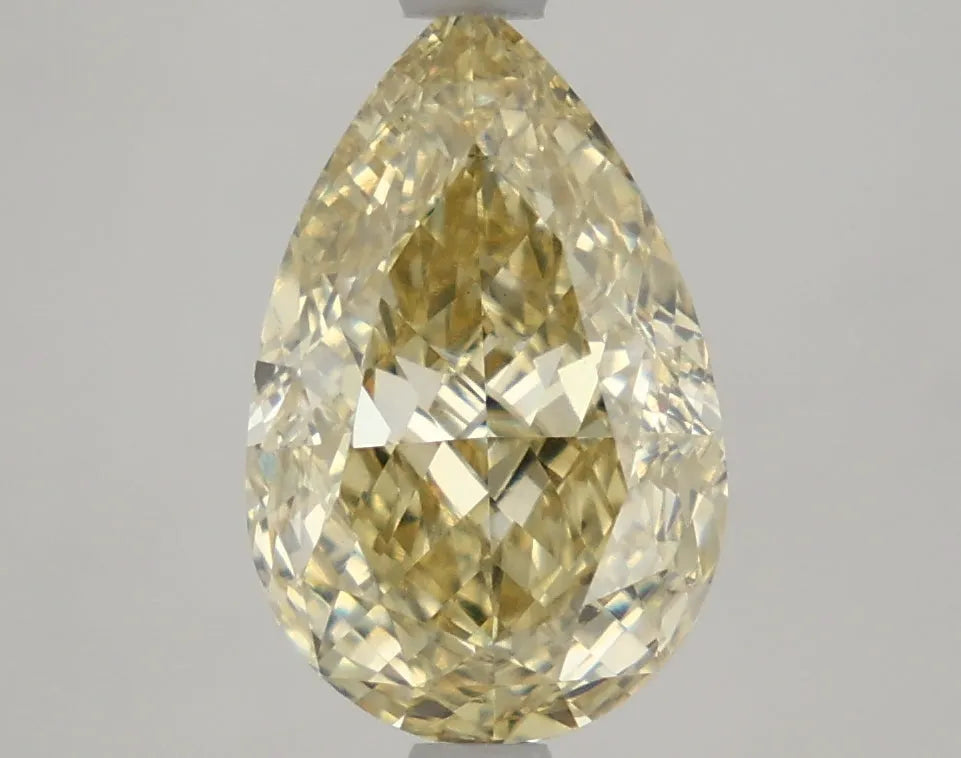 DovEggs 3.120ct Pear F.Yellow VS1-LAB GROWN DIAMOND-LKJ09A30
