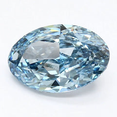 DovEggs 3.460ct Oval F.V.Blue SI1-LAB GROWN DIAMOND-LET100A3