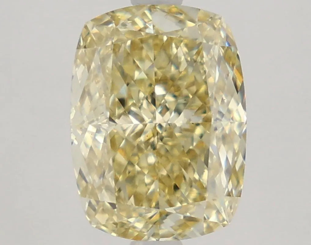 DovEggs 3.080ct Cushion F.Yellow VS1-LAB GROWN DIAMOND-LKJ10A43
