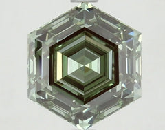 DovEggs 2.620ct Hexagon F.V.Green VS1-LAB GROWN DIAMOND-LFE102B22