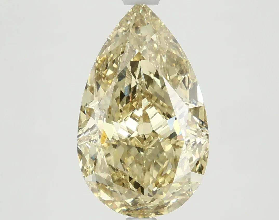 DovEggs 4.100ct Pear F.V.Yellow VS1-LAB GROWN DIAMOND-LKJ10A78
