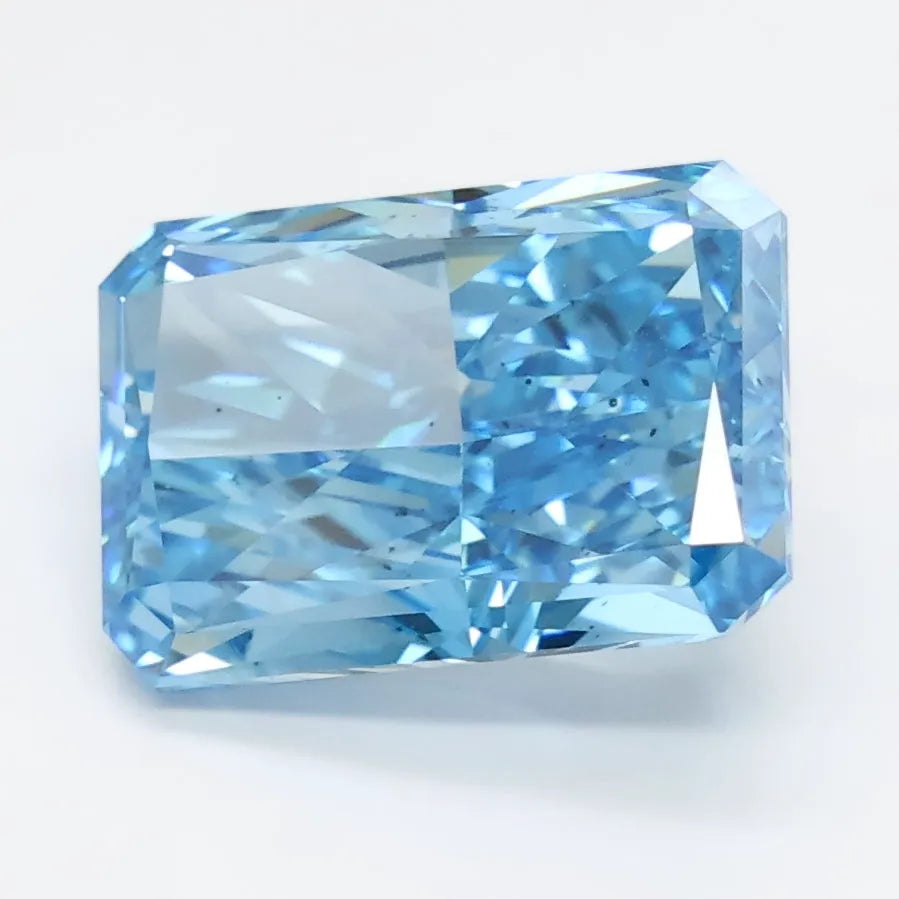 DovEggs 4.240ct Radiant F.V.Blue SI1-LAB GROWN DIAMOND-LEK56N1