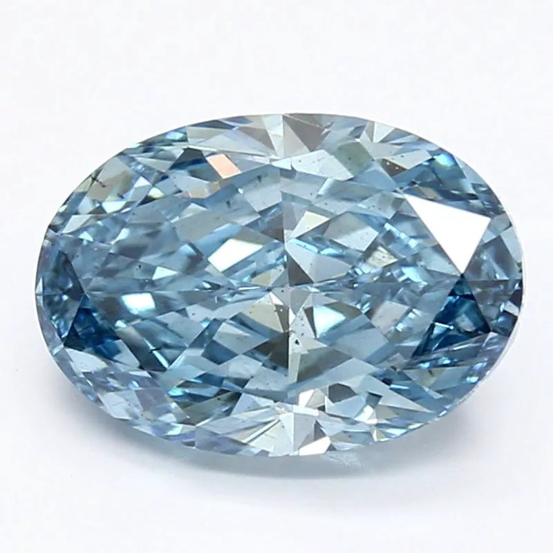 DovEggs 2.850ct Oval F.V.Blue SI1-LAB GROWN DIAMOND-LET100B1