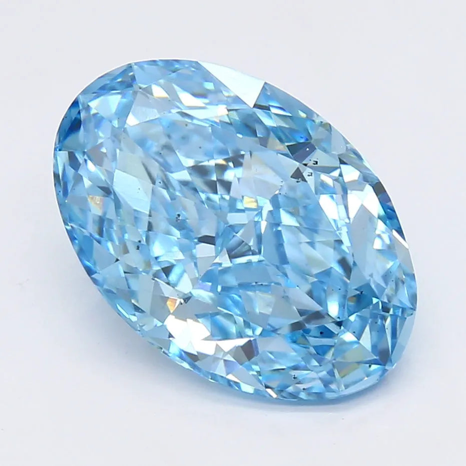 DovEggs 2.630ct Oval F.V.Blue SI1-LAB GROWN DIAMOND-LAE89A40