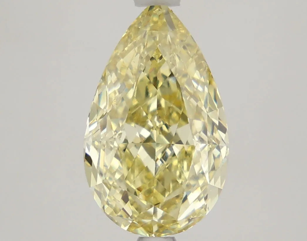DovEggs 3.640ct Pear F.I.Yellow VVS2-LAB GROWN DIAMOND-LKJ06A17