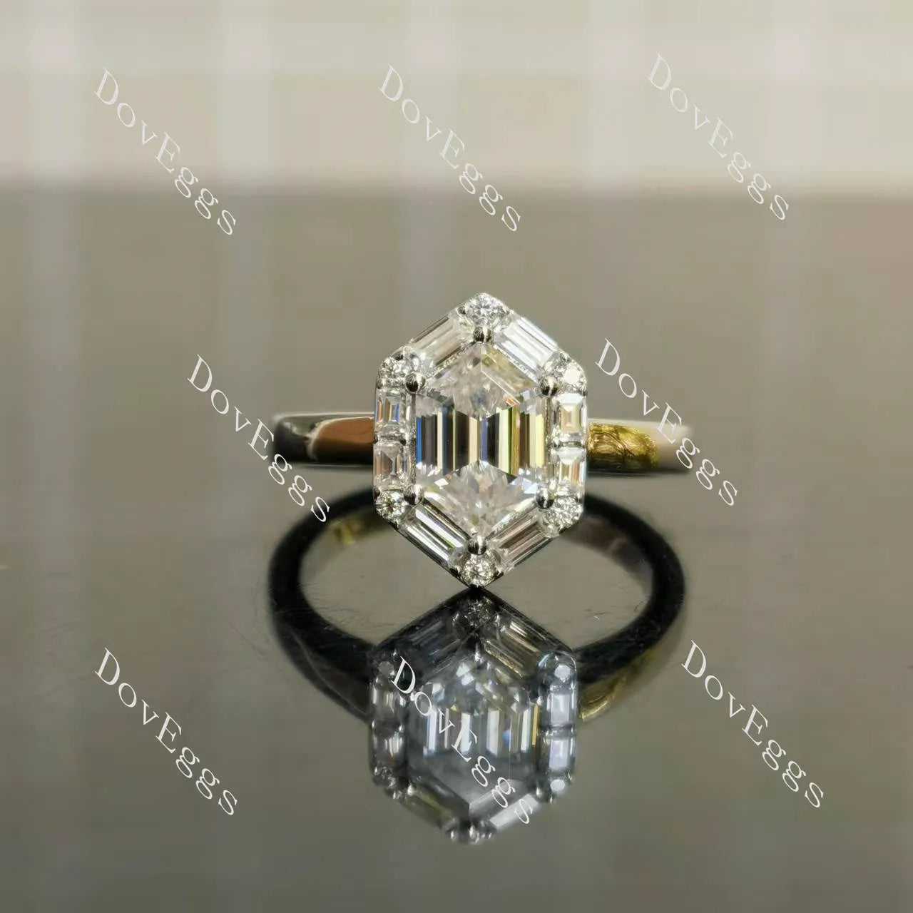 (size 5.5) Doveggs sterling silver 1.5ct Dovie Doutch Marquise moissanite engagement ring