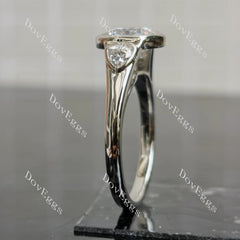 (size 10.5) Doveggs sterling silver 3ct oval nova cut moissanite engagement ring