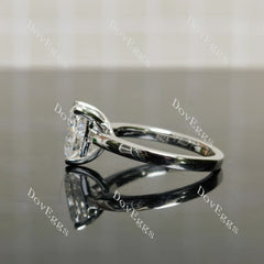 (size 5.75) Doveggs sterling silver 2ct pear DEF color moissanite engagement ring