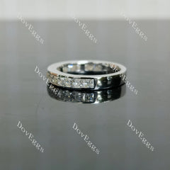 (size 3.5) Doveggs sterling silver princess moissanite wedding band