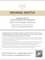 Doveggs round art deco moissanite pendant necklace (pendant only)