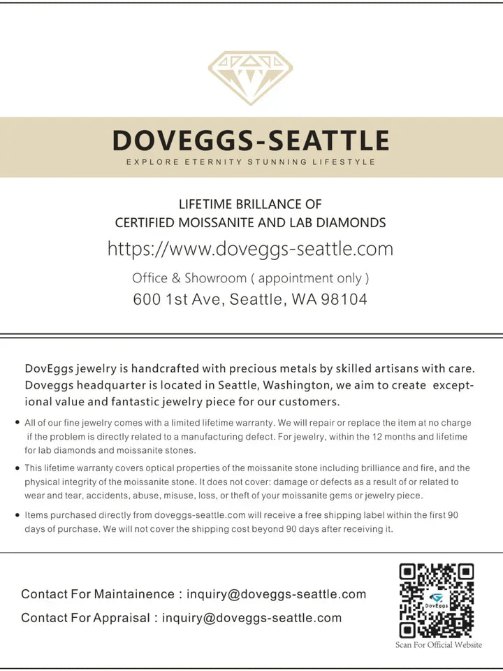 Round solitaire moissanite engagement ring| DovEggs