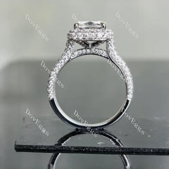 Doveggs cathedral pave halo engagement ring semi-mount only(Exclusively to DovEggs Stones)