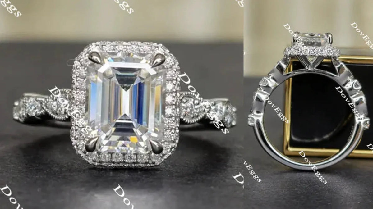 DovEggs art deco engagement ring only semi-mount only(Exclusively to DovEggs Stones)