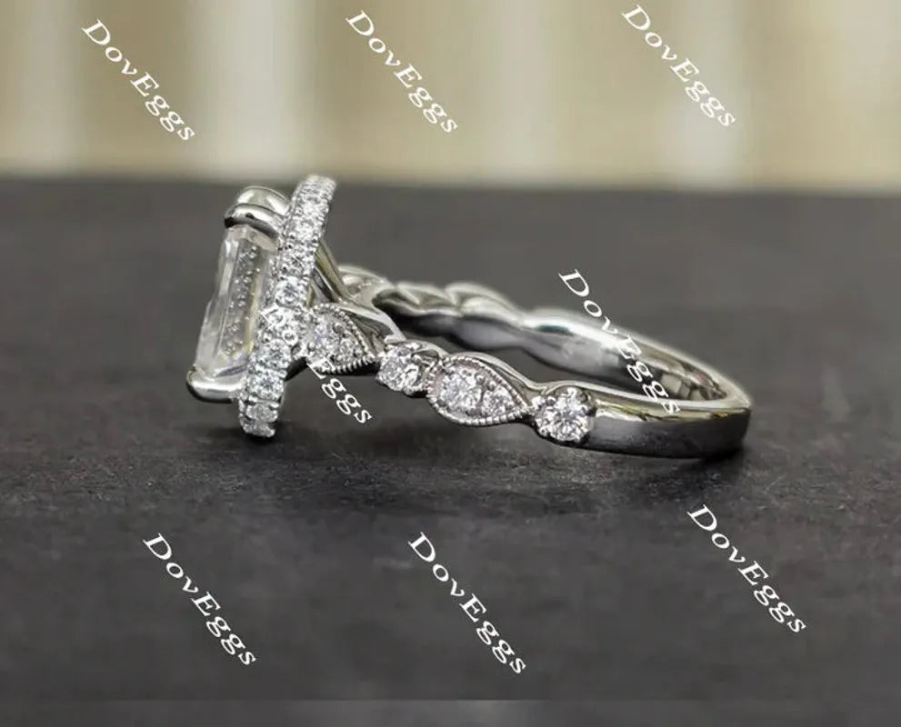 DovEggs art deco engagement ring only semi-mount only(Exclusively to DovEggs Stones)