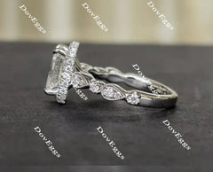 DovEggs art deco engagement ring only semi-mount only(Exclusively to DovEggs Stones)