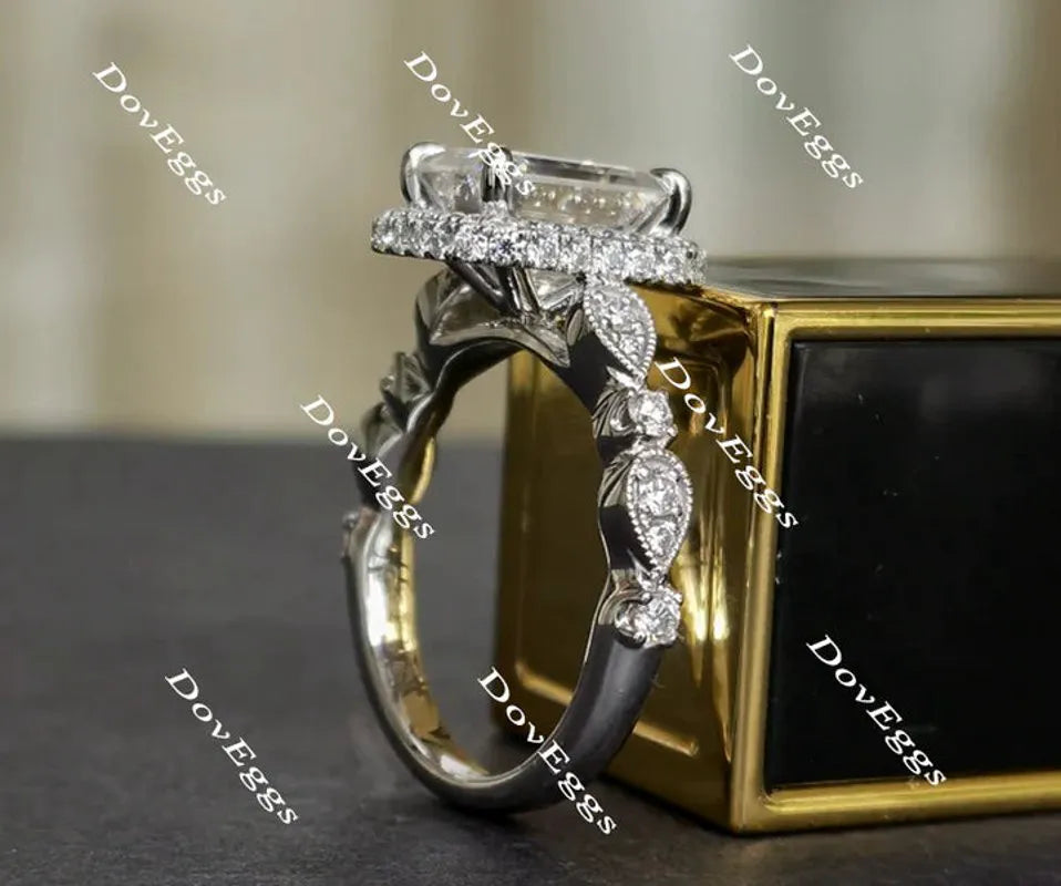 DovEggs art deco engagement ring only semi-mount only(Exclusively to DovEggs Stones)