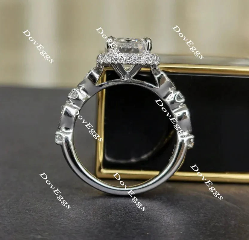 DovEggs art deco engagement ring only semi-mount only(Exclusively to DovEggs Stones)