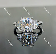 Doveggs three stones engagement ring semi-mount only(Exclusively to DovEggs Stones)